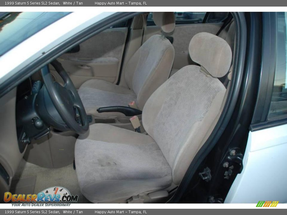 1999 Saturn S Series SL2 Sedan White / Tan Photo #16