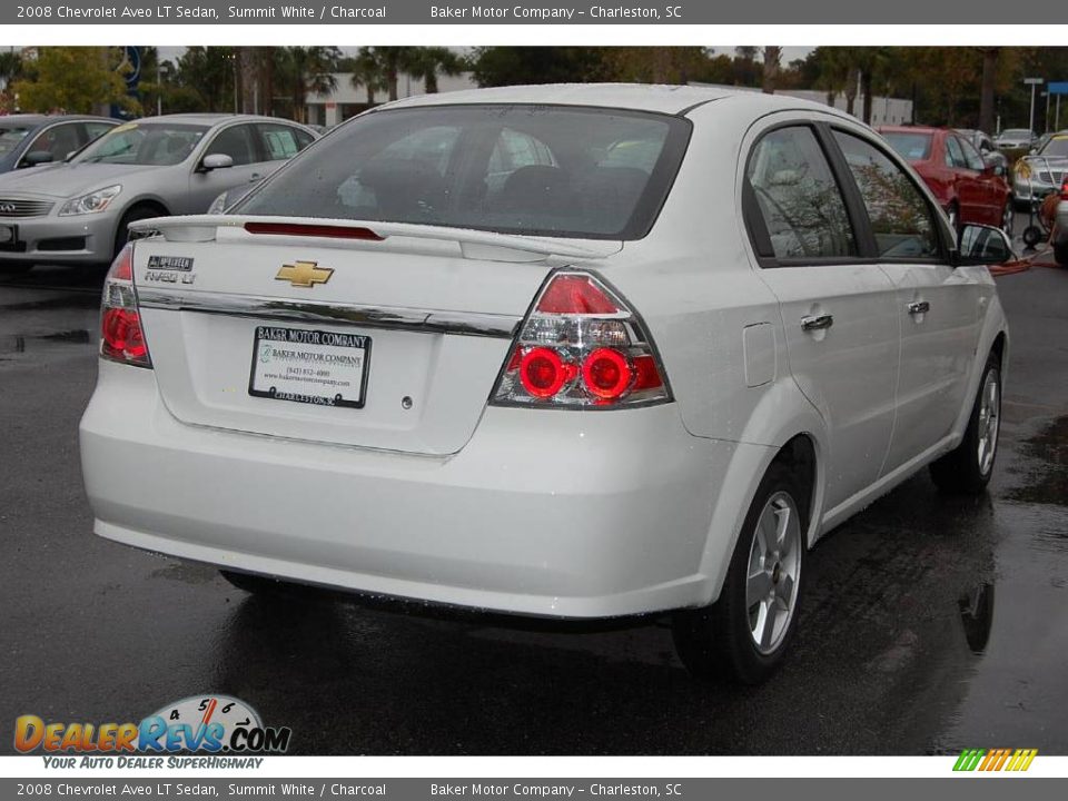 2008 Chevrolet Aveo LT Sedan Summit White / Charcoal Photo #15