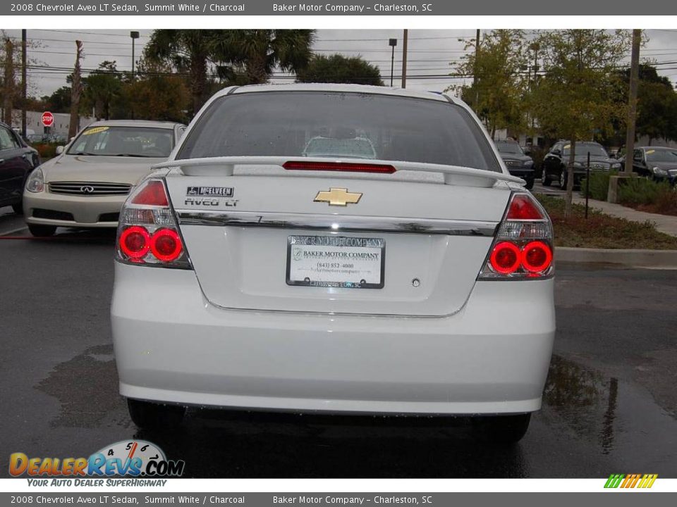 2008 Chevrolet Aveo LT Sedan Summit White / Charcoal Photo #16