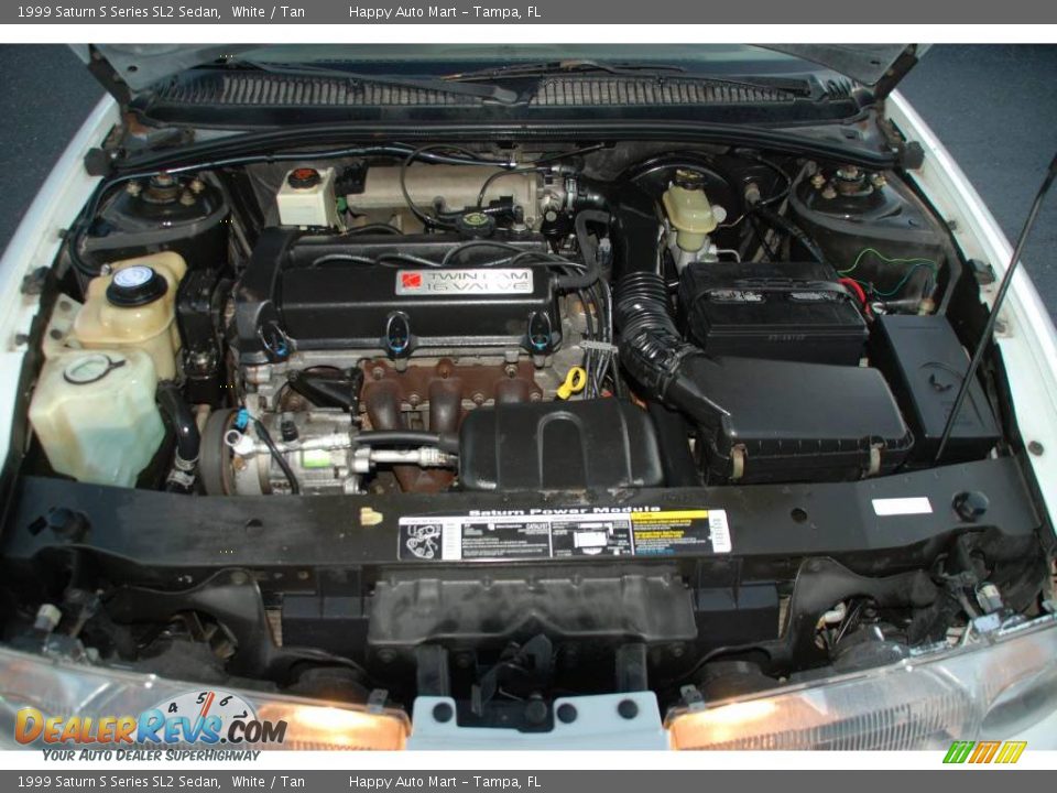1999 Saturn S Series SL2 Sedan White / Tan Photo #20