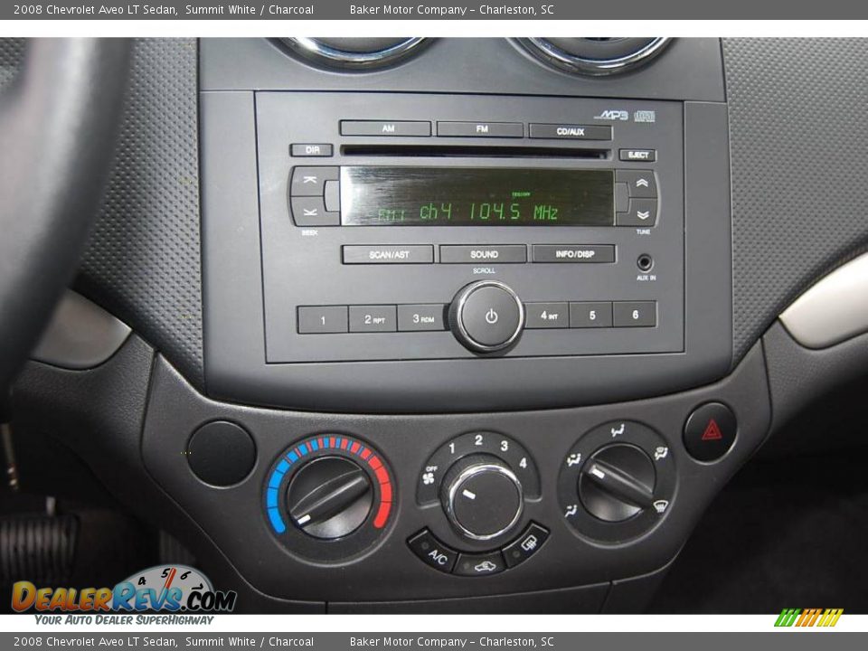 2008 Chevrolet Aveo LT Sedan Summit White / Charcoal Photo #21