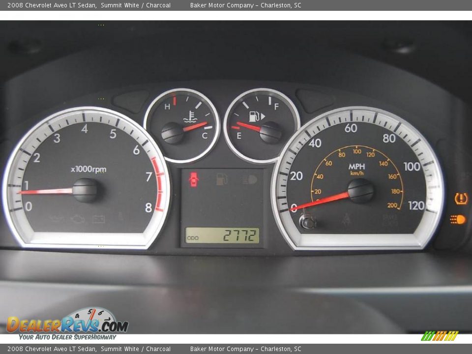 2008 Chevrolet Aveo LT Sedan Summit White / Charcoal Photo #22
