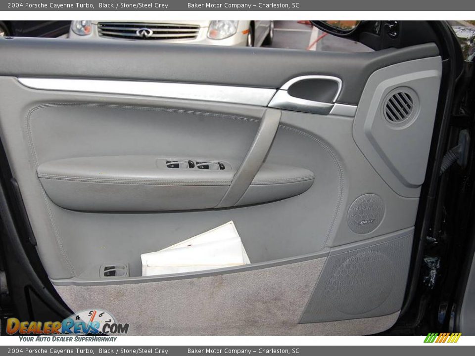 2004 Porsche Cayenne Turbo Black / Stone/Steel Grey Photo #7