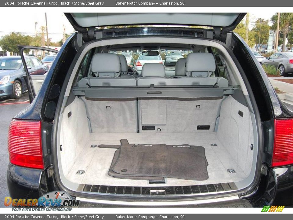 2004 Porsche Cayenne Turbo Black / Stone/Steel Grey Photo #9