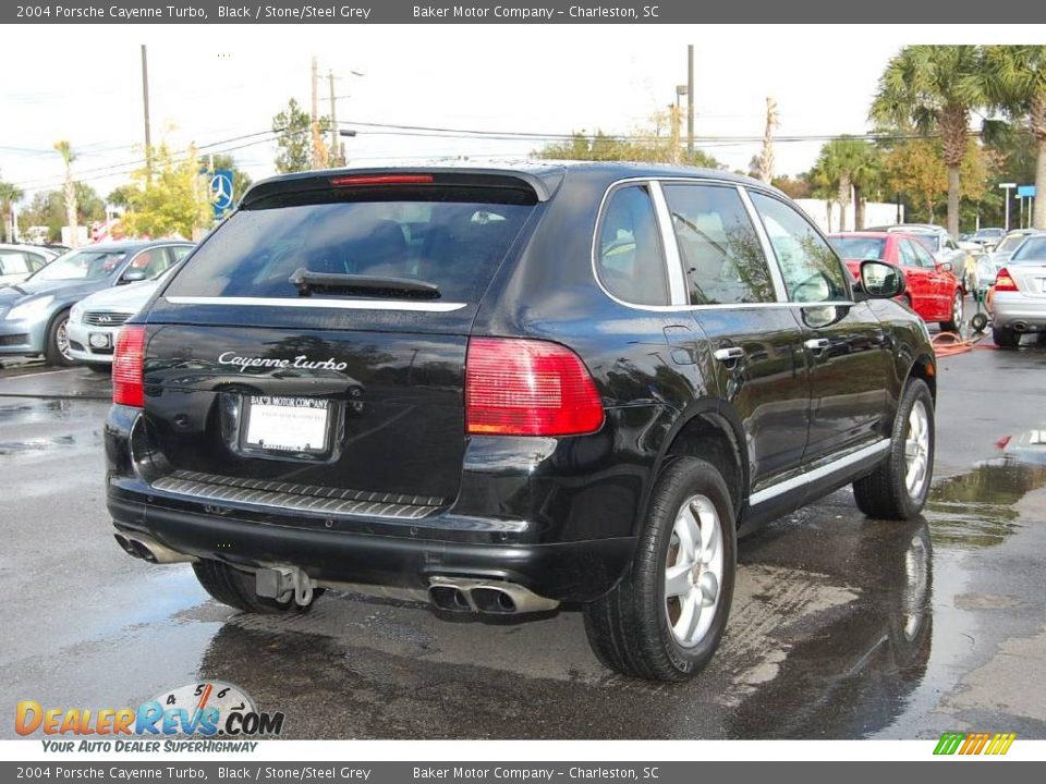 2004 Porsche Cayenne Turbo Black / Stone/Steel Grey Photo #16