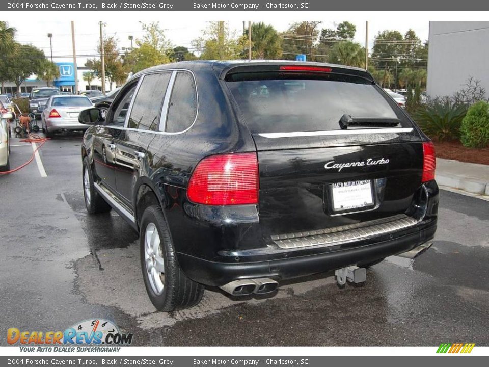 2004 Porsche Cayenne Turbo Black / Stone/Steel Grey Photo #18
