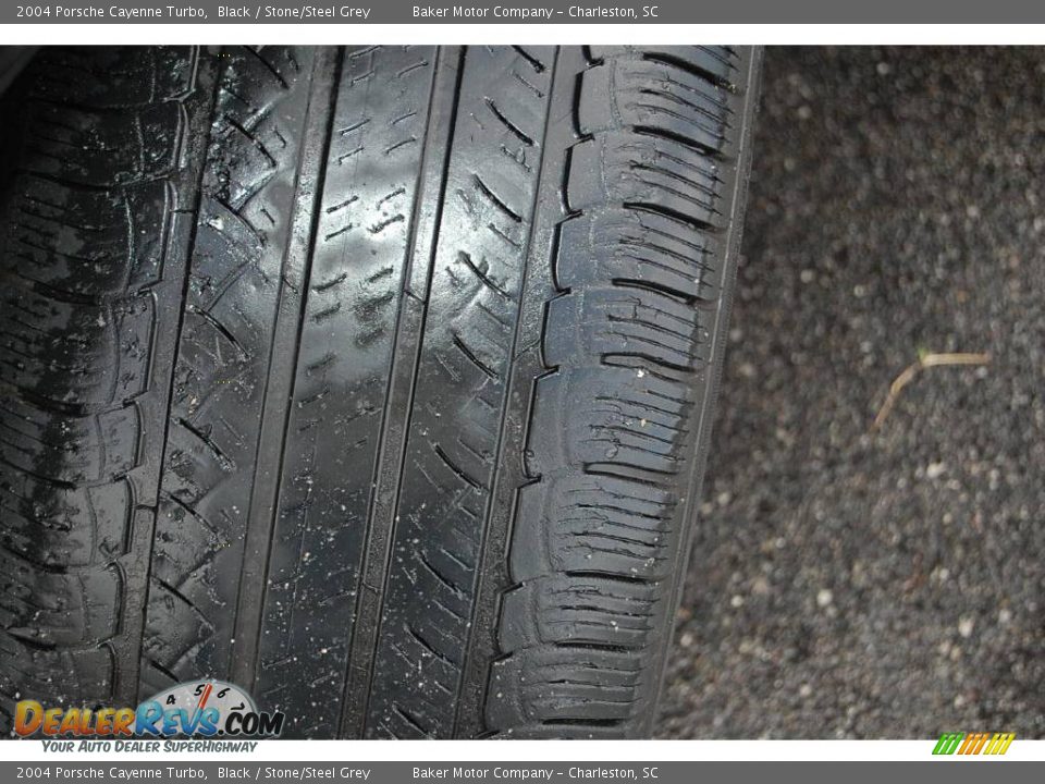 2004 Porsche Cayenne Turbo Black / Stone/Steel Grey Photo #20