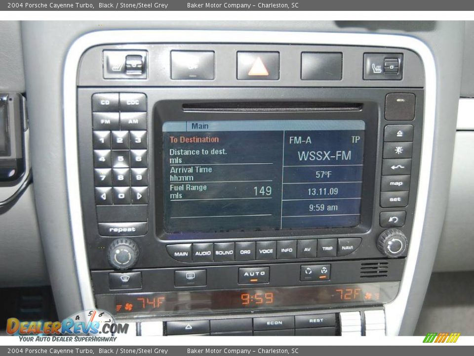 2004 Porsche Cayenne Turbo Black / Stone/Steel Grey Photo #22