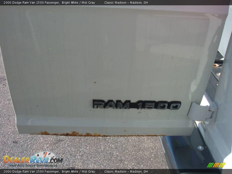 2000 Dodge Ram Van 1500 Passenger Bright White / Mist Gray Photo #4