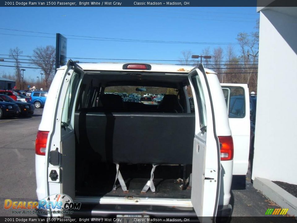 2001 Dodge Ram Van 1500 Passenger Bright White / Mist Gray Photo #4