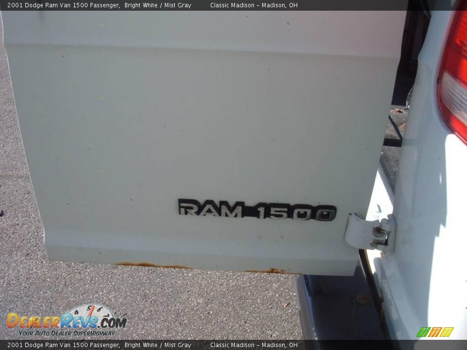 2001 Dodge Ram Van 1500 Passenger Bright White / Mist Gray Photo #6