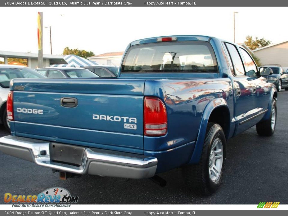 2004 Dodge Dakota SLT Quad Cab Atlantic Blue Pearl / Dark Slate Gray Photo #7