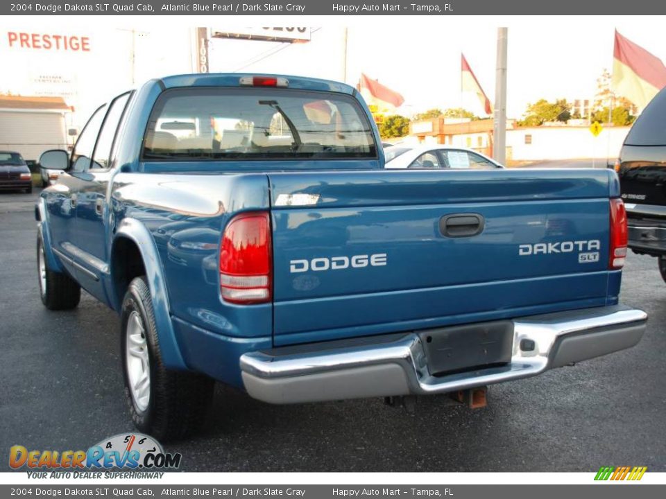 2004 Dodge Dakota SLT Quad Cab Atlantic Blue Pearl / Dark Slate Gray Photo #8