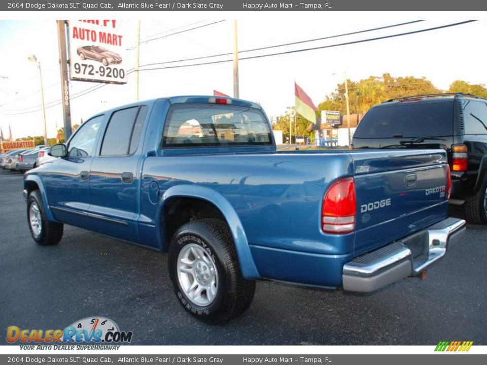 2004 Dodge Dakota SLT Quad Cab Atlantic Blue Pearl / Dark Slate Gray Photo #10