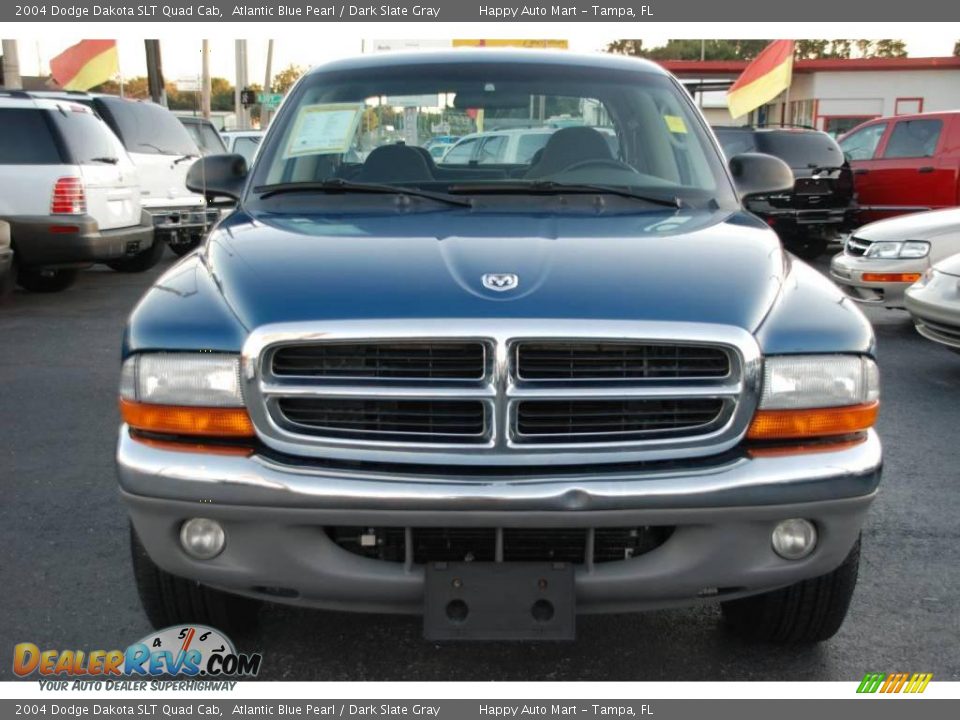 2004 Dodge Dakota SLT Quad Cab Atlantic Blue Pearl / Dark Slate Gray Photo #11