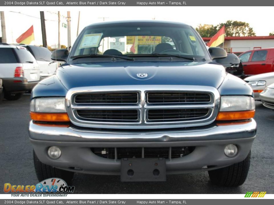 2004 Dodge Dakota SLT Quad Cab Atlantic Blue Pearl / Dark Slate Gray Photo #12