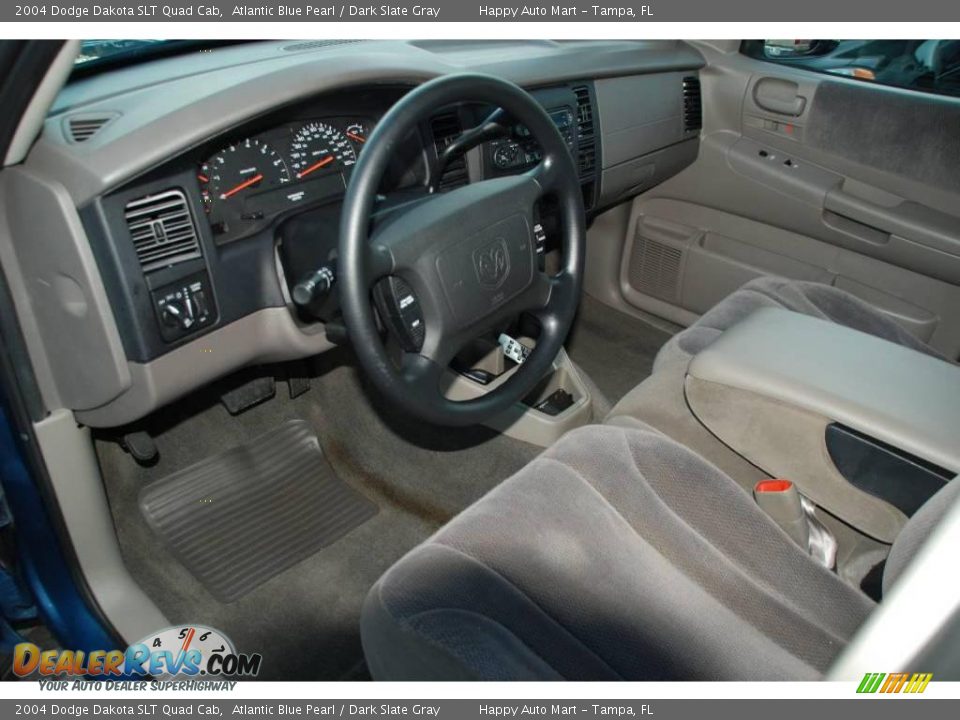 2004 Dodge Dakota SLT Quad Cab Atlantic Blue Pearl / Dark Slate Gray Photo #17