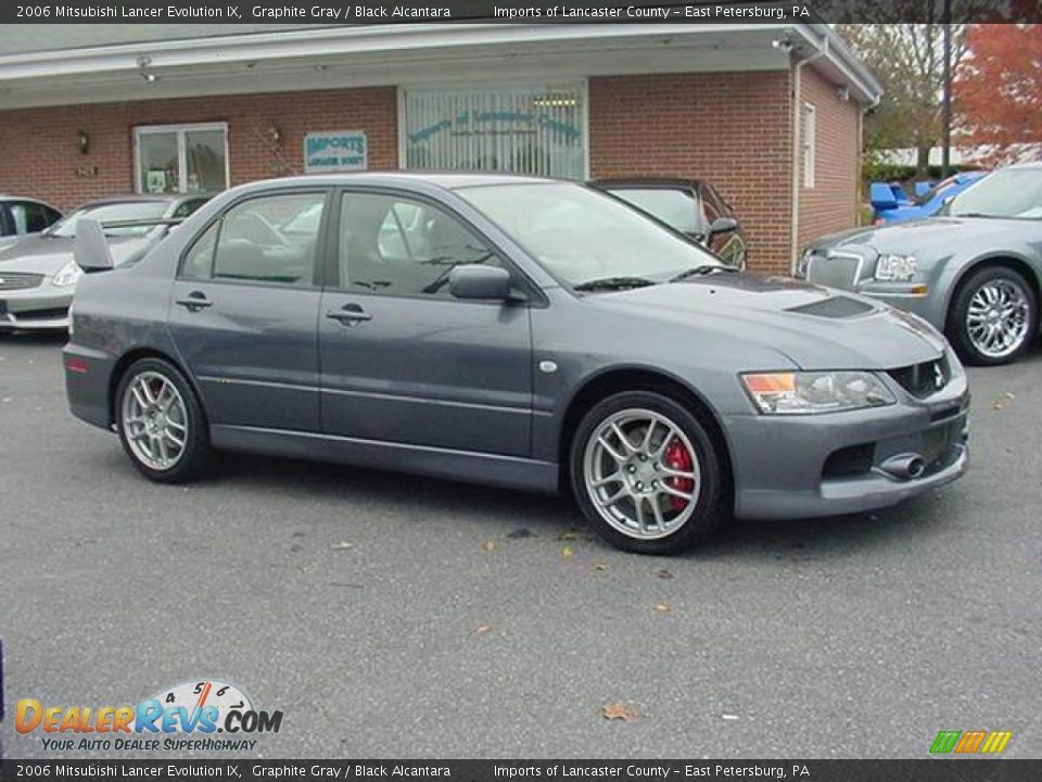 2006 Mitsubishi Lancer Evolution IX Graphite Gray / Black Alcantara Photo #7