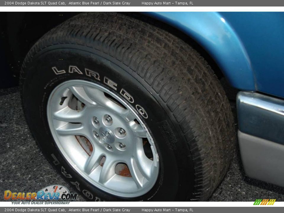 2004 Dodge Dakota SLT Quad Cab Atlantic Blue Pearl / Dark Slate Gray Photo #31