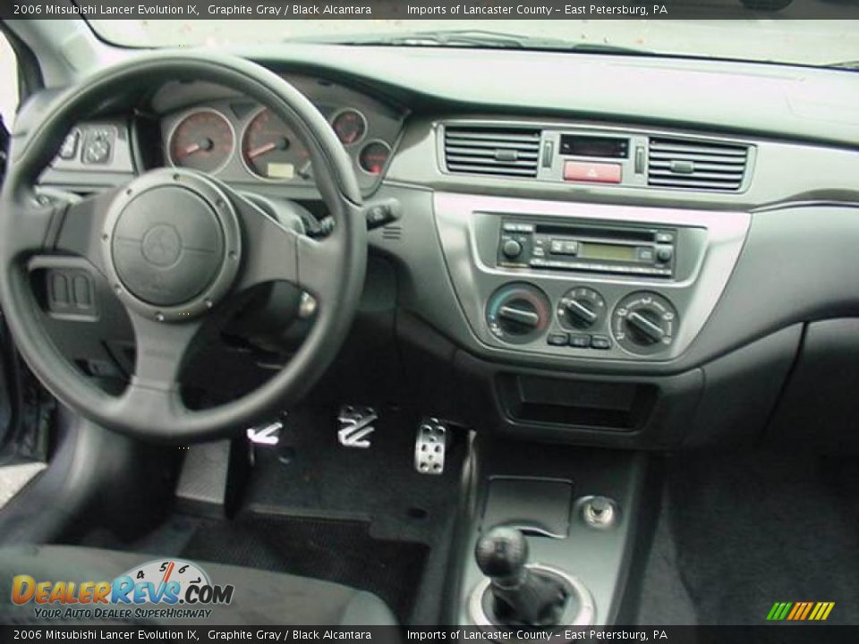 2006 Mitsubishi Lancer Evolution IX Graphite Gray / Black Alcantara Photo #10