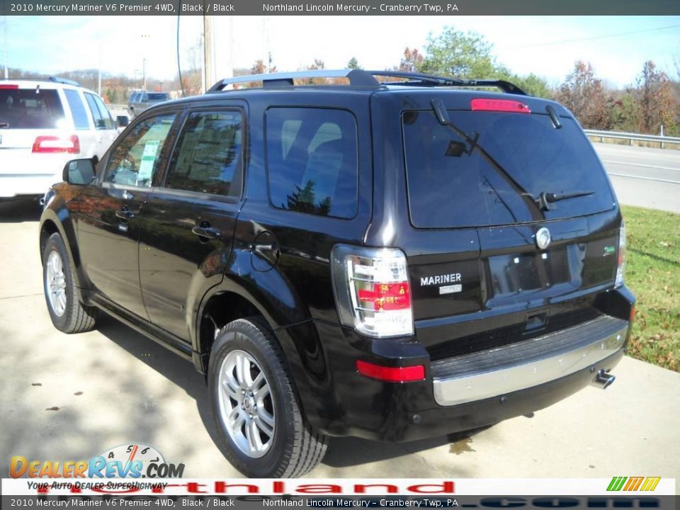 2010 Mercury Mariner V6 Premier 4WD Black / Black Photo #4