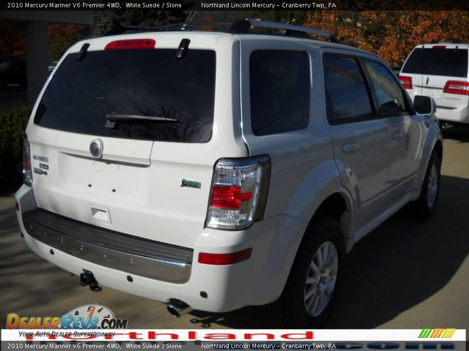 2010 Mercury Mariner V6 Premier 4WD White Suede / Stone Photo #2