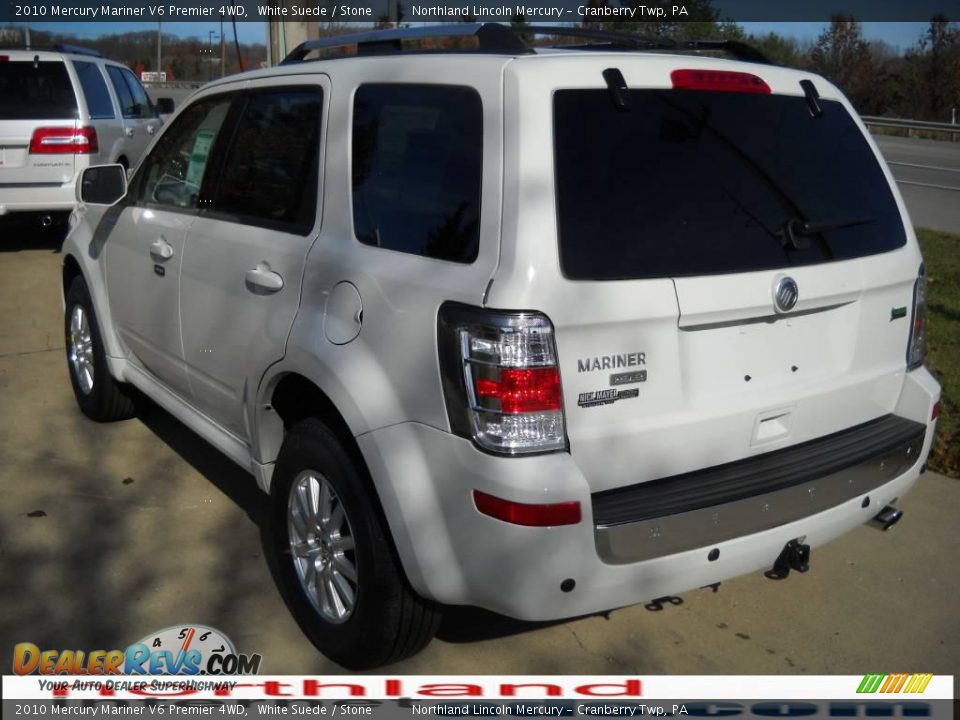 2010 Mercury Mariner V6 Premier 4WD White Suede / Stone Photo #4