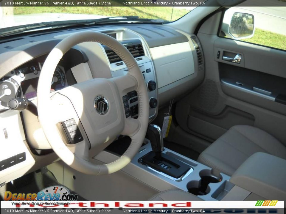 2010 Mercury Mariner V6 Premier 4WD White Suede / Stone Photo #7