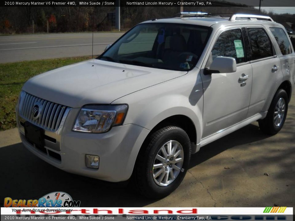 2010 Mercury Mariner V6 Premier 4WD White Suede / Stone Photo #13