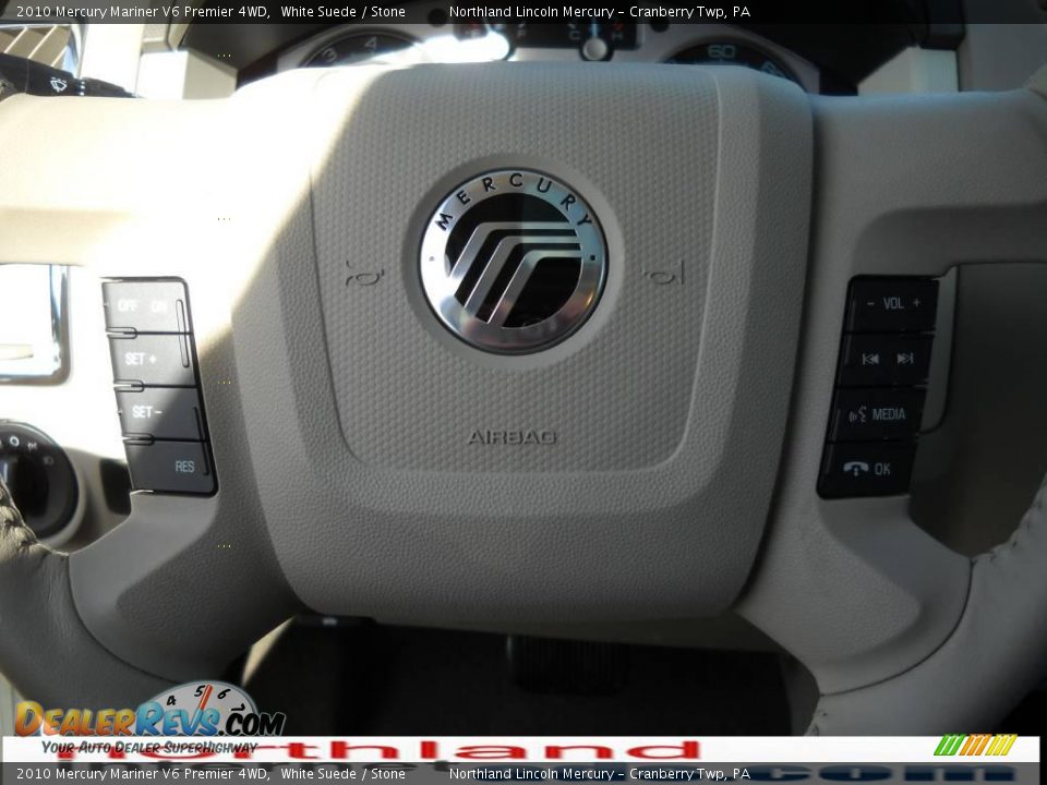 2010 Mercury Mariner V6 Premier 4WD White Suede / Stone Photo #19