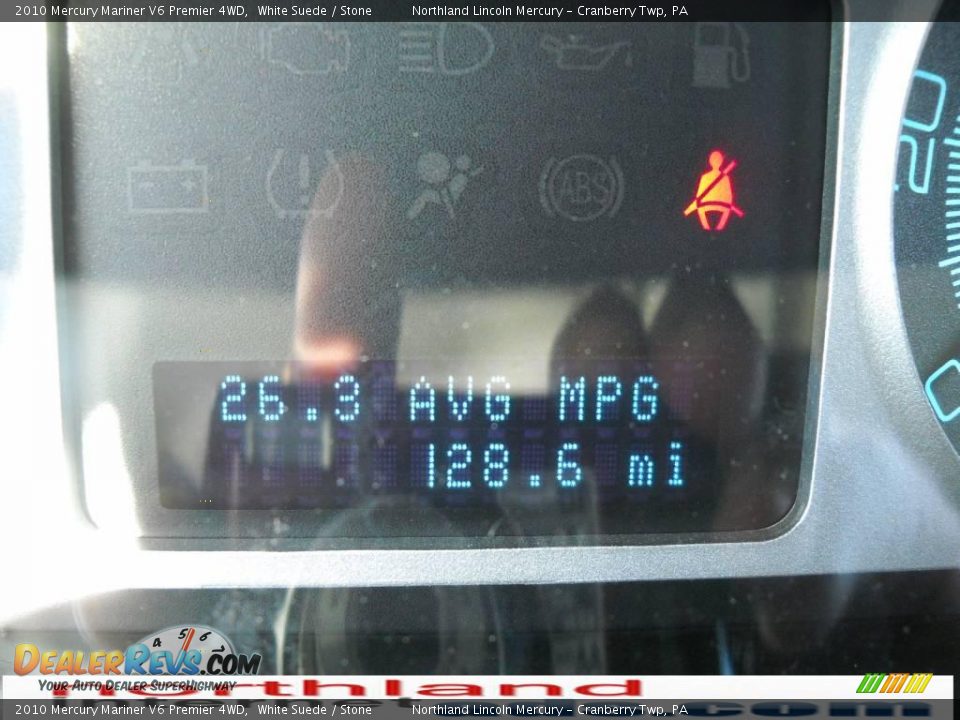 2010 Mercury Mariner V6 Premier 4WD White Suede / Stone Photo #20