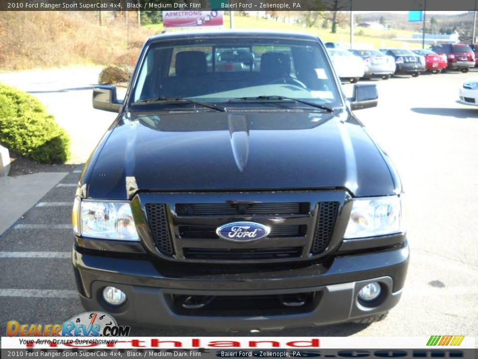 2010 Ford Ranger Sport SuperCab 4x4 Black / Medium Dark Flint Photo #3