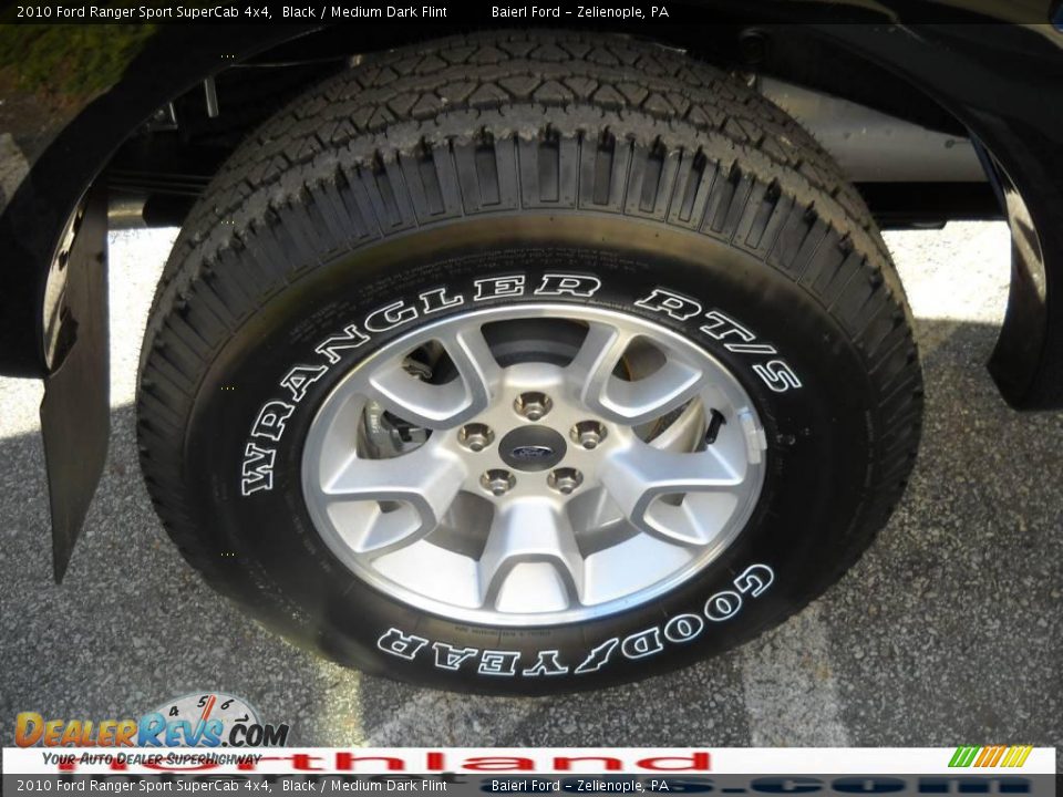 2010 Ford Ranger Sport SuperCab 4x4 Black / Medium Dark Flint Photo #6