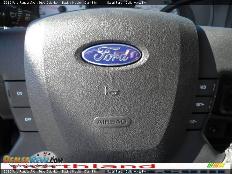 2010 Ford Ranger Sport SuperCab 4x4 Black / Medium Dark Flint Photo #19