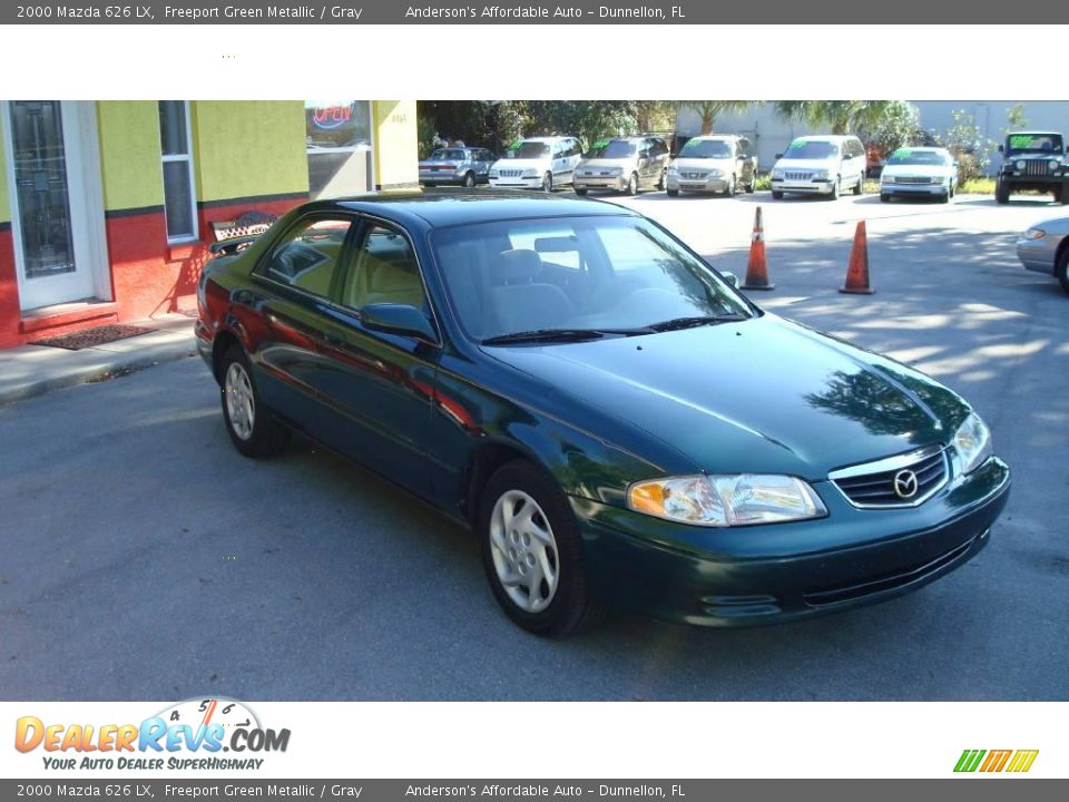 2000 Mazda 626 LX Freeport Green Metallic / Gray Photo #3
