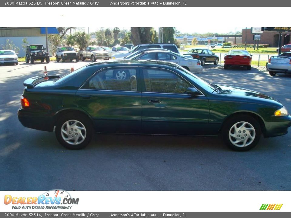 2000 Mazda 626 LX Freeport Green Metallic / Gray Photo #4