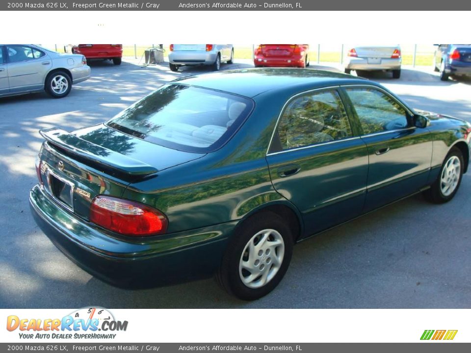 2000 Mazda 626 LX Freeport Green Metallic / Gray Photo #5