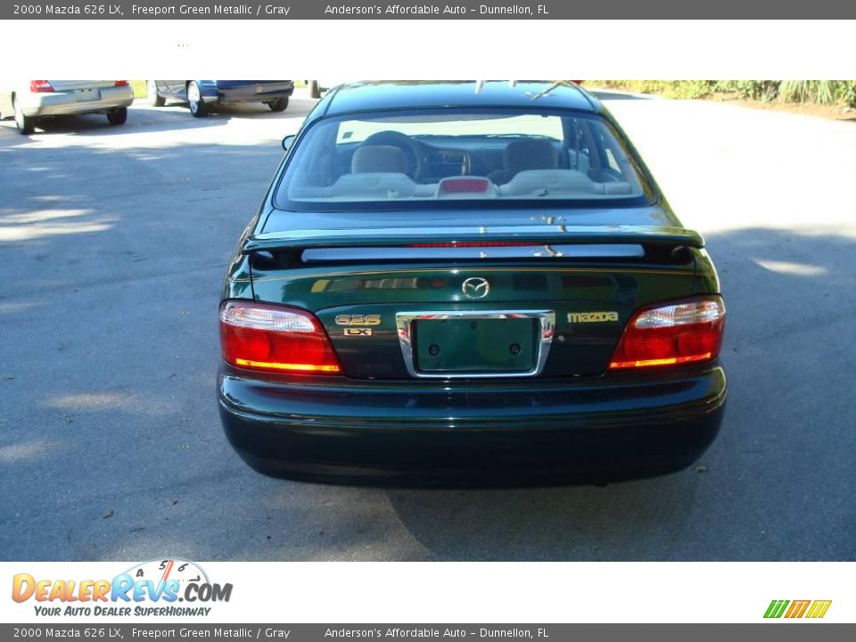 2000 Mazda 626 LX Freeport Green Metallic / Gray Photo #6