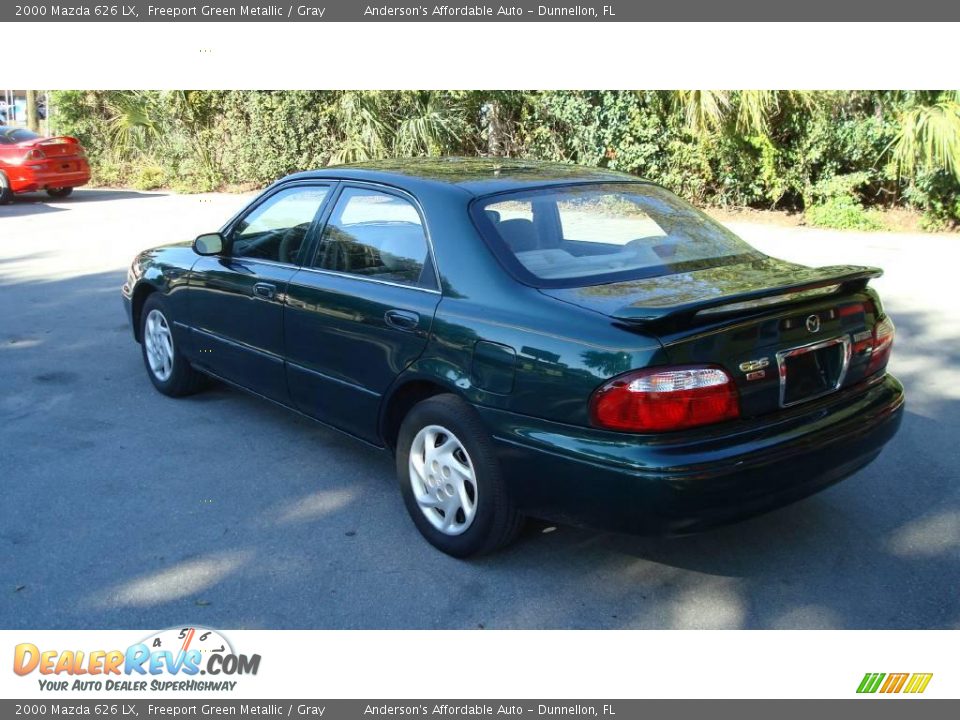 2000 Mazda 626 LX Freeport Green Metallic / Gray Photo #7