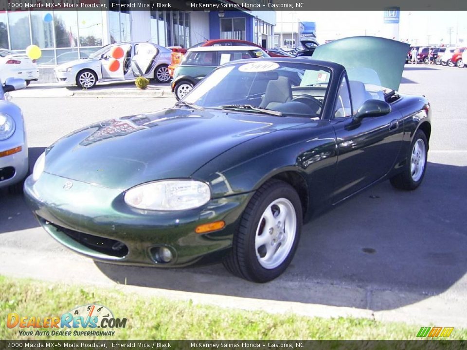 2000 Mazda MX-5 Miata Roadster Emerald Mica / Black Photo #1