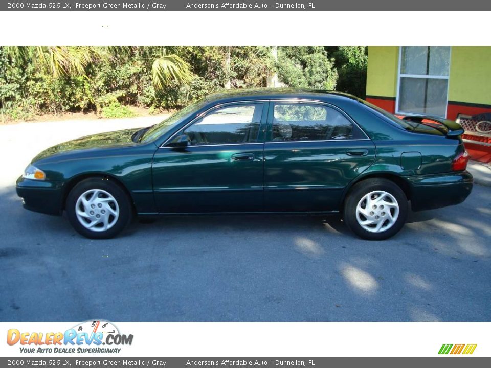 2000 Mazda 626 LX Freeport Green Metallic / Gray Photo #8