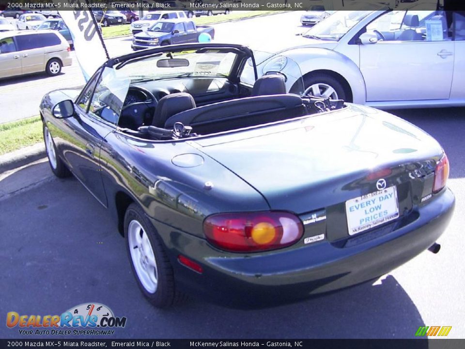 2000 Mazda MX-5 Miata Roadster Emerald Mica / Black Photo #2