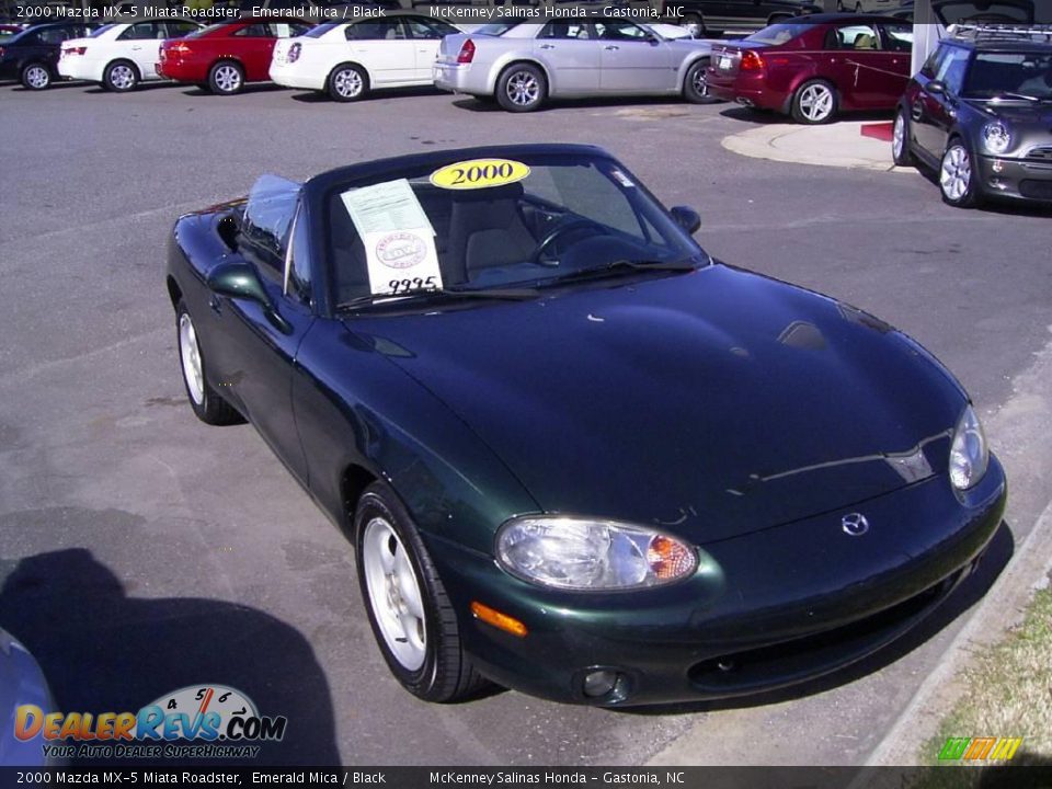 2000 Mazda MX-5 Miata Roadster Emerald Mica / Black Photo #5