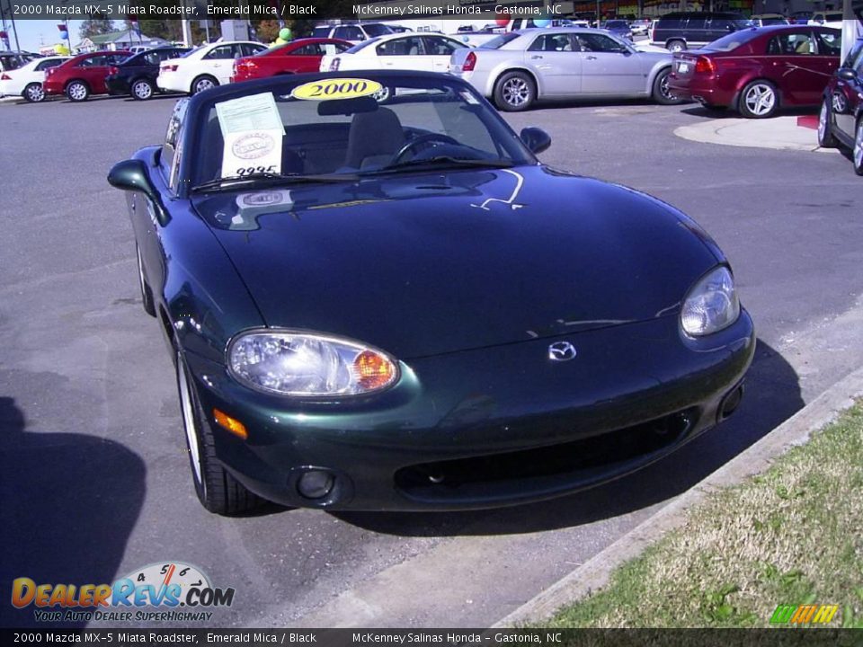 2000 Mazda MX-5 Miata Roadster Emerald Mica / Black Photo #6