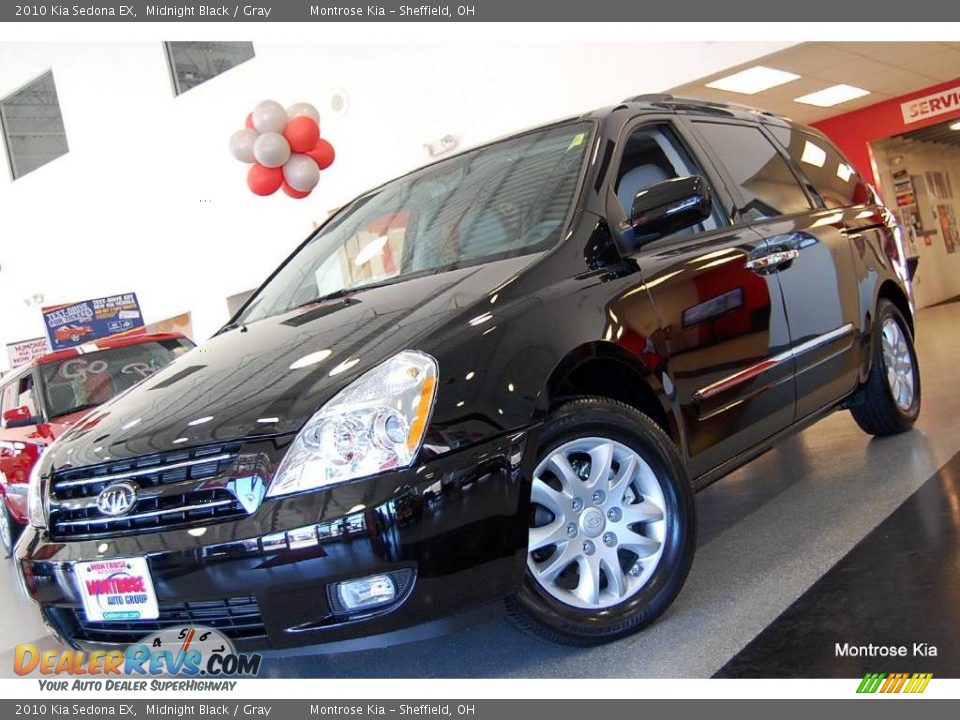 2010 Kia Sedona EX Midnight Black / Gray Photo #1