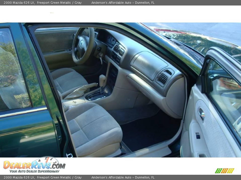 2000 Mazda 626 LX Freeport Green Metallic / Gray Photo #18