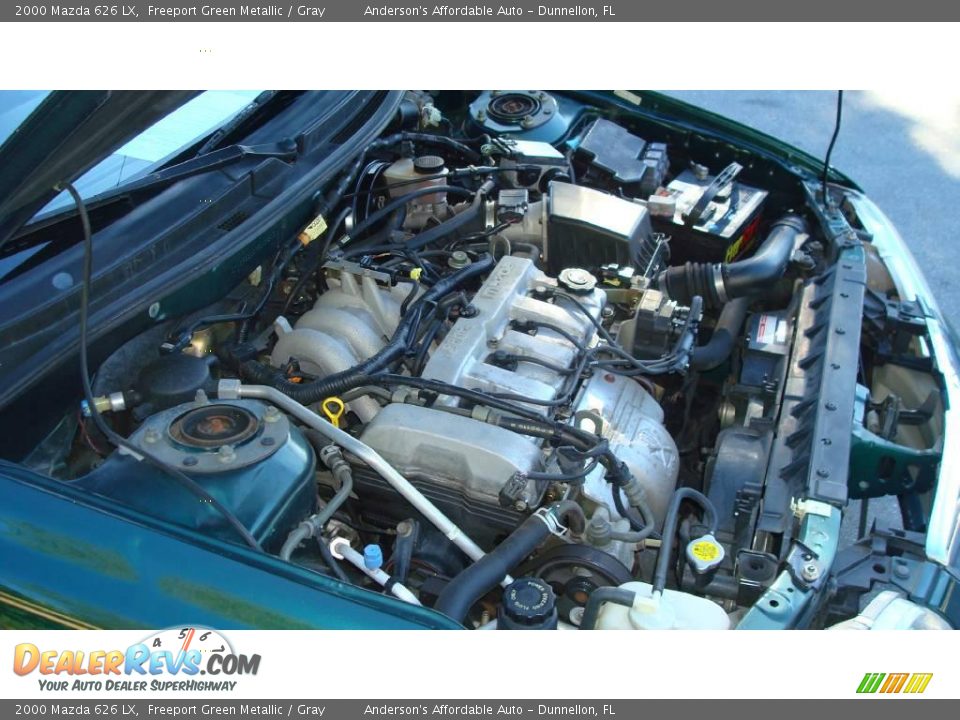 2000 Mazda 626 LX Freeport Green Metallic / Gray Photo #23