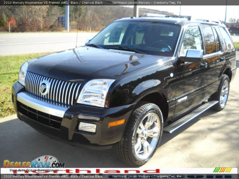 2010 Mercury Mountaineer V6 Premier AWD Black / Charcoal Black Photo #13