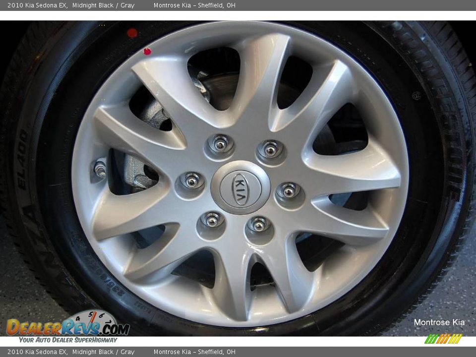 2010 Kia Sedona EX Midnight Black / Gray Photo #25
