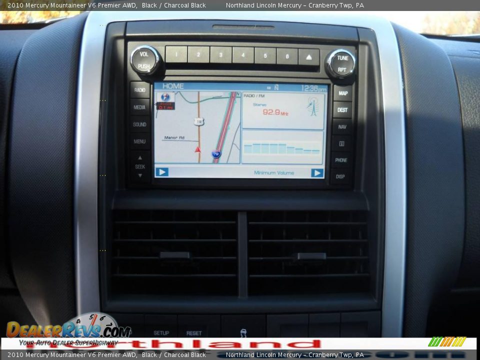 2010 Mercury Mountaineer V6 Premier AWD Black / Charcoal Black Photo #17